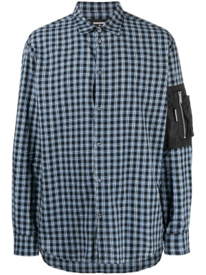 

Plaid-print zip-pocket shirt, Dsquared2 Plaid-print zip-pocket shirt