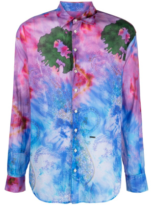 

Tie-dye cotton shirt, Dsquared2 Tie-dye cotton shirt