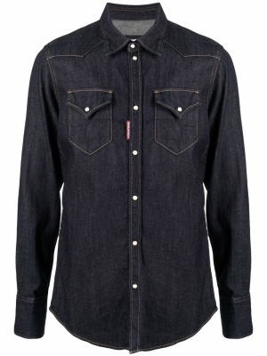 

Dark-wash denim shirt, Dsquared2 Dark-wash denim shirt