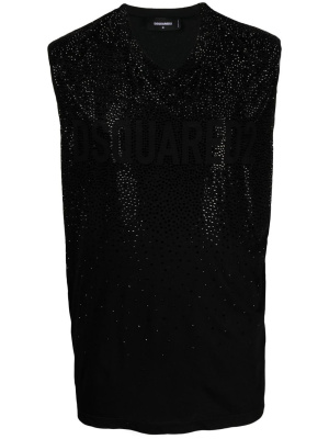 

Logo-print embellished tank top, Dsquared2 Logo-print embellished tank top