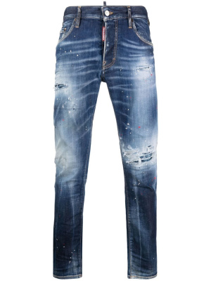 

Distressed slim-cut jeans, Dsquared2 Distressed slim-cut jeans