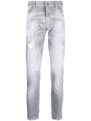 

Mid-rise distressed skinny jeans, Dsquared2 Mid-rise distressed skinny jeans