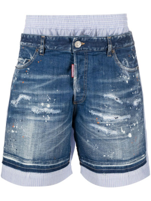 

Layered-effect cotton shorts, Dsquared2 Layered-effect cotton shorts