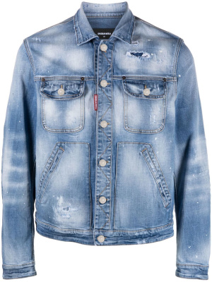 

Logo-print denim jacket, Dsquared2 Logo-print denim jacket