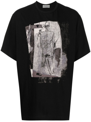 

Graphic-print short-sleeved T-shirt, Yohji Yamamoto Graphic-print short-sleeved T-shirt