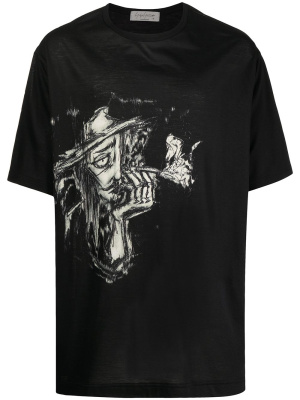 

Graphic-print short-sleeve T-shirt, Yohji Yamamoto Graphic-print short-sleeve T-shirt