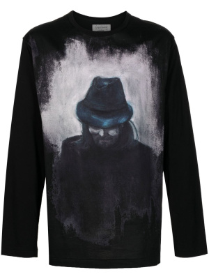 

Graphic-print long-sleeve T-shirt, Yohji Yamamoto Graphic-print long-sleeve T-shirt