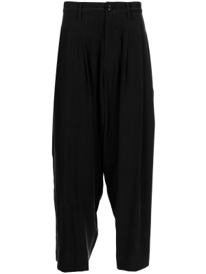 

Drop-crotch tapered silk trousers, Yohji Yamamoto Drop-crotch tapered silk trousers