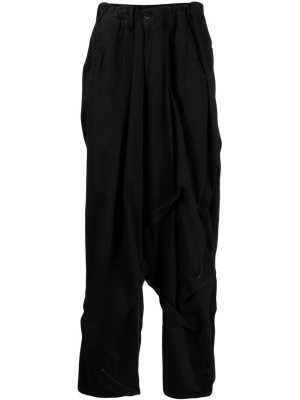 

Drop-crotch cotton trousers, Yohji Yamamoto Drop-crotch cotton trousers