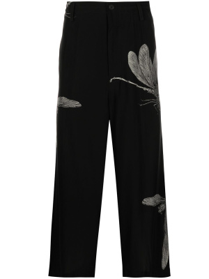 

Leaf-print silk trousers, Yohji Yamamoto Leaf-print silk trousers