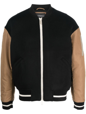 

Appliqué-logo bomber jacket, Emporio Armani Appliqué-logo bomber jacket