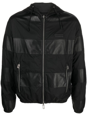 

Reversible lambskin hooded jacket, Emporio Armani Reversible lambskin hooded jacket