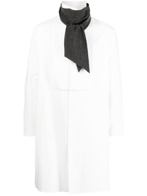 

Bib-collar long-length shirt, Yohji Yamamoto Bib-collar long-length shirt
