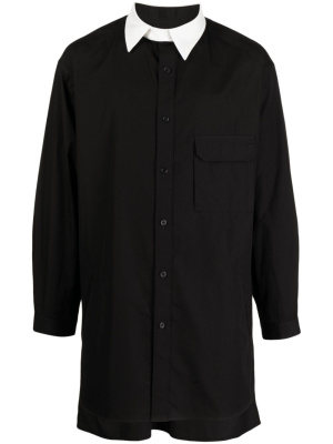 

Removable-collar cotton shirt, Yohji Yamamoto Removable-collar cotton shirt