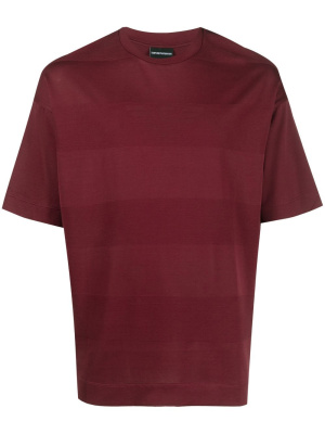 

Logo-print striped T-shirt, Emporio Armani Logo-print striped T-shirt