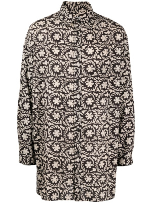 

Floral-print cotton shirt, Yohji Yamamoto Floral-print cotton shirt