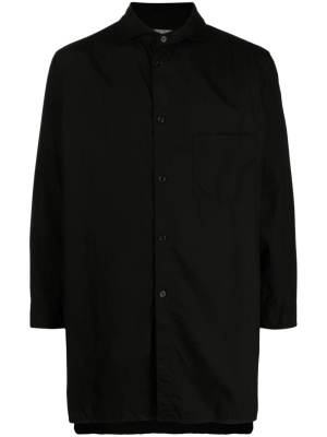 

Band-collar cotton shirt, Yohji Yamamoto Band-collar cotton shirt