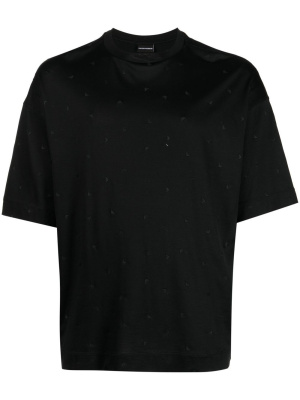

Logo-embroidered T-shirt, Emporio Armani Logo-embroidered T-shirt