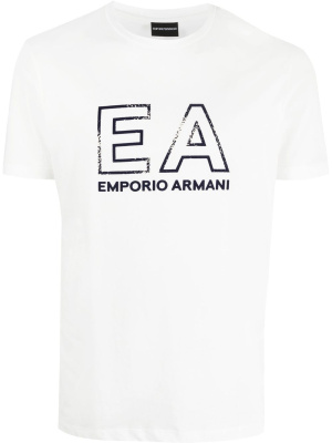 

Logo-print cotton T-shirt, Emporio Armani Logo-print cotton T-shirt