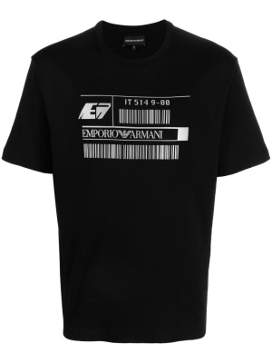 

Logo-print cotton T-shirt, Emporio Armani Logo-print cotton T-shirt