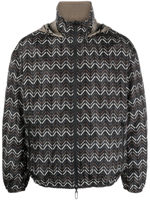 

Chevron-print reversible jacket, Emporio Armani Chevron-print reversible jacket
