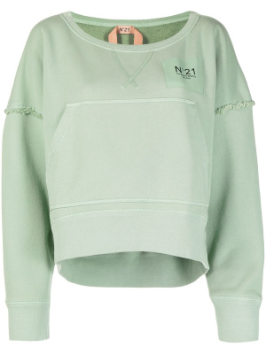 

Scoop-neck panelled sweatshirt, Nº21 Scoop-neck panelled sweatshirt