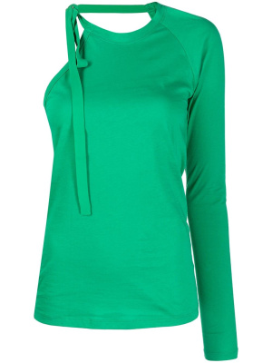 

One-shoulder tie-fastening top, Nº21 One-shoulder tie-fastening top