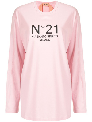 

Logo-print long-sleeve T-shirt, Nº21 Logo-print long-sleeve T-shirt