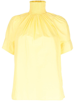 

High-neck ruffled short-sleeve blouse, Nº21 High-neck ruffled short-sleeve blouse