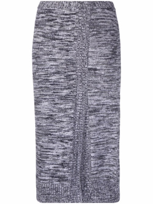 

Mélange-knit mid-length skirt, Nº21 Mélange-knit mid-length skirt