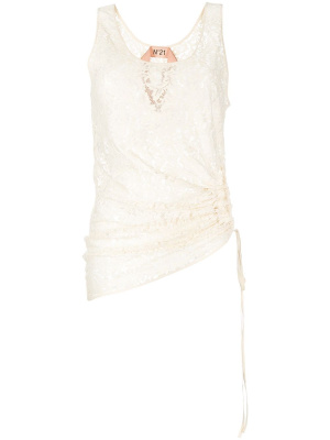 

Floral-lace gathered tank top, Nº21 Floral-lace gathered tank top