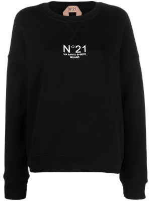 

Logo-print crew-neck sweatshirt, Nº21 Logo-print crew-neck sweatshirt