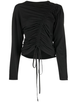 

Logo-embroidered gathered jersey top, Nº21 Logo-embroidered gathered jersey top