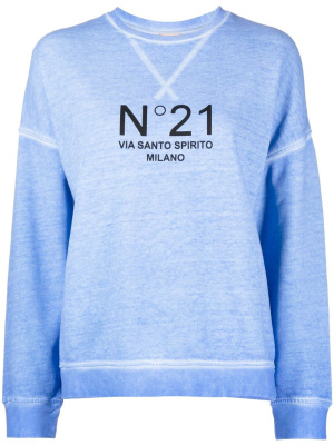 

Logo-print detail sweatshirt, Nº21 Logo-print detail sweatshirt