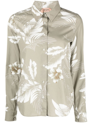 

Floral-print long-sleeve shirt, Nº21 Floral-print long-sleeve shirt