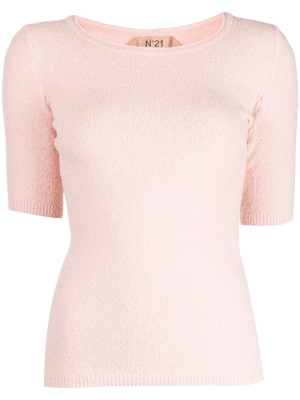

Textured short-sleeved knitted top, Nº21 Textured short-sleeved knitted top