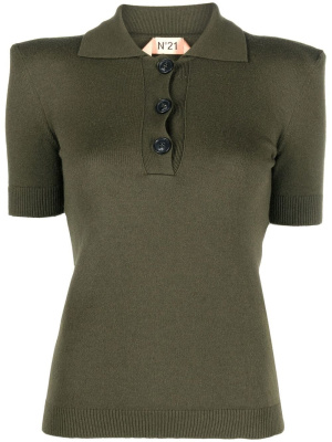

Fine-knit polo shirt, Nº21 Fine-knit polo shirt