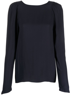 

Pleat-detail V-back blouse, Nº21 Pleat-detail V-back blouse