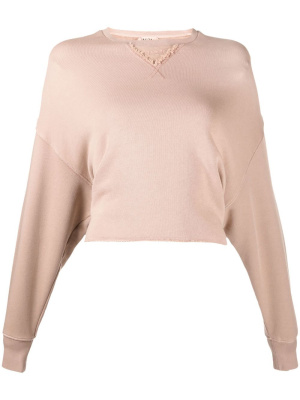 

Embroidered-logo cropped sweatshirt, Nº21 Embroidered-logo cropped sweatshirt