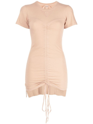

Logo-embroidered ruched T-shirt, Nº21 Logo-embroidered ruched T-shirt