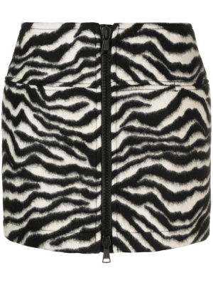 

Zebra-print wool zipped skirt, Nº21 Zebra-print wool zipped skirt