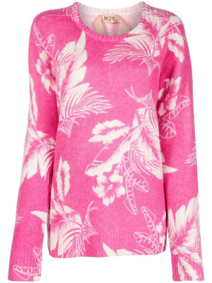 

Leaf-print knitted jumper, Nº21 Leaf-print knitted jumper