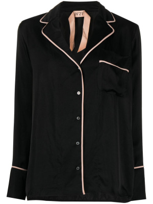 

Notched-collar pajama-style shirt, Nº21 Notched-collar pajama-style shirt