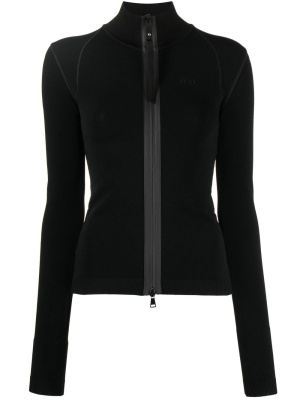

Embroidered logo zipped cardigan, Nº21 Embroidered logo zipped cardigan