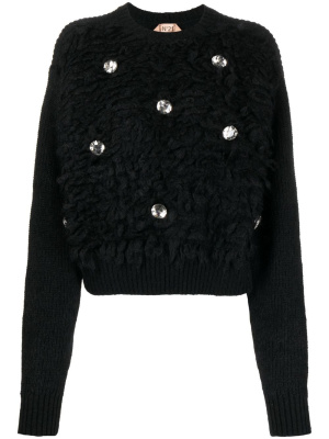 

Crystal-embellished textured jumper, Nº21 Crystal-embellished textured jumper