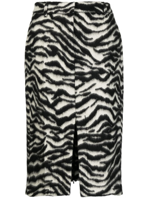 

Zebra-print wool midi skirt, Nº21 Zebra-print wool midi skirt