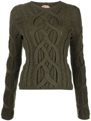 

Cable-knit wool-blend jumper, Nº21 Cable-knit wool-blend jumper