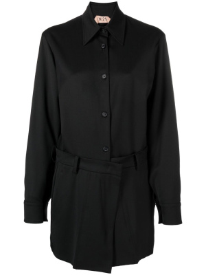 

Kleid button-front tailored shirt dress, Nº21 Kleid button-front tailored shirt dress