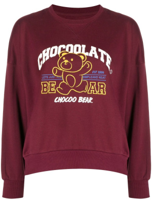 

Logo-print detail sweatshirt, CHOCOOLATE Logo-print detail sweatshirt