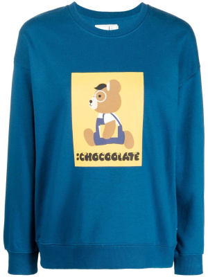 

Logo-print crew-neck sweatshirt, CHOCOOLATE Logo-print crew-neck sweatshirt